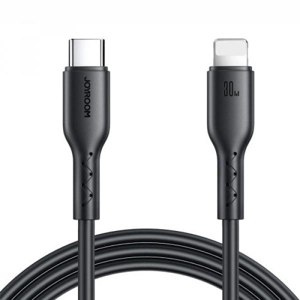 Kabel do ładowania / transmisji danych Joyroom Flash-Charge USB-C do Lightning, 30W, 1m, czarny