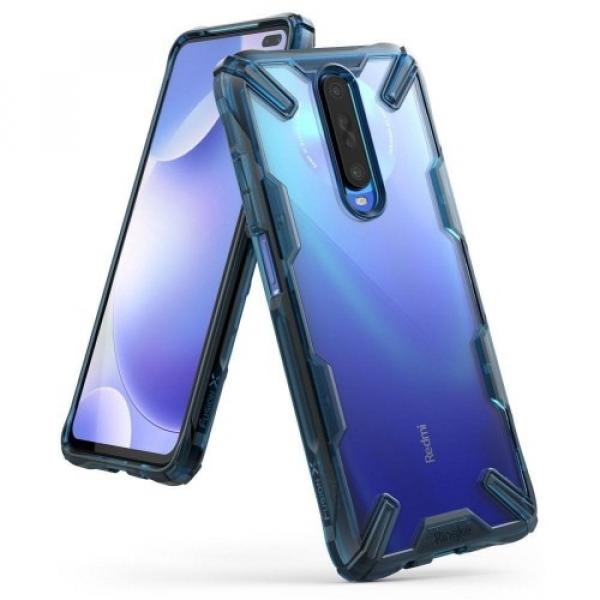 Etui Ringke Fusion X Xiaomi Poco X2, Redmi K30, niebieskie