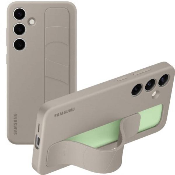 Etui Samsung Silicone Standing Grip Case do Galaxy S24 Plus, ciemnoszare