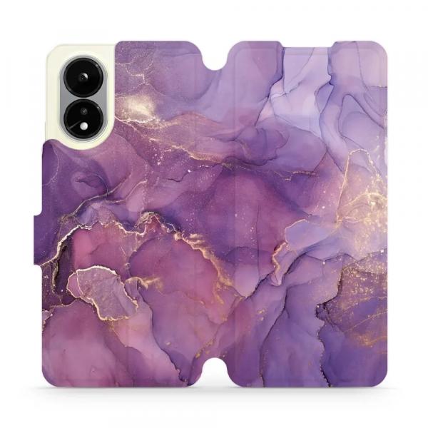Etui z klapką do Oppo A38, Mobiwear Book, fioletowe