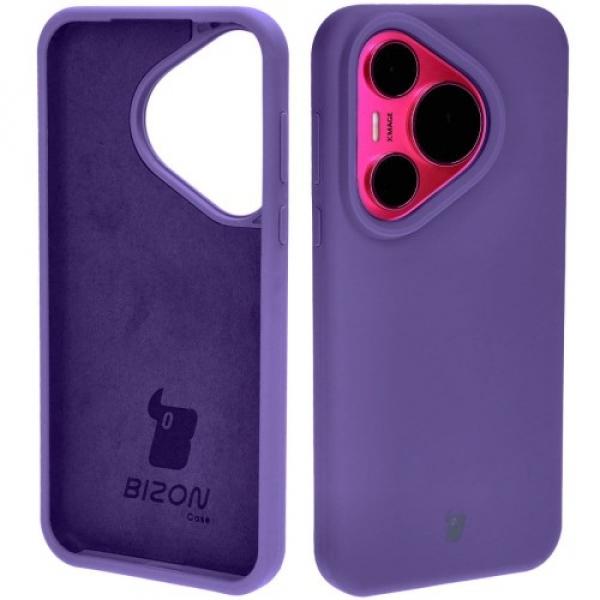 Silikonowe etui Bizon Soft Case do Huawei Pura 70, fioletowe