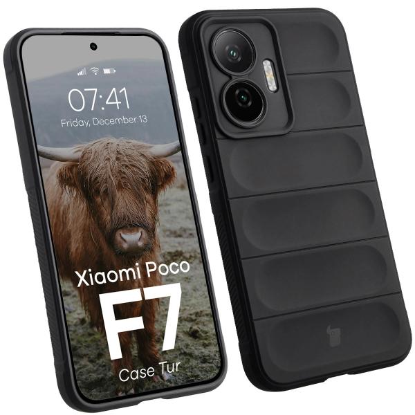 Pancerne etui Bizon Case Tur do Xiaomi POCO F7, czarne