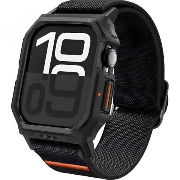 Etui z paskiem Spigen Lite Fit Pro do Apple Watch 10 46 mm, czarne