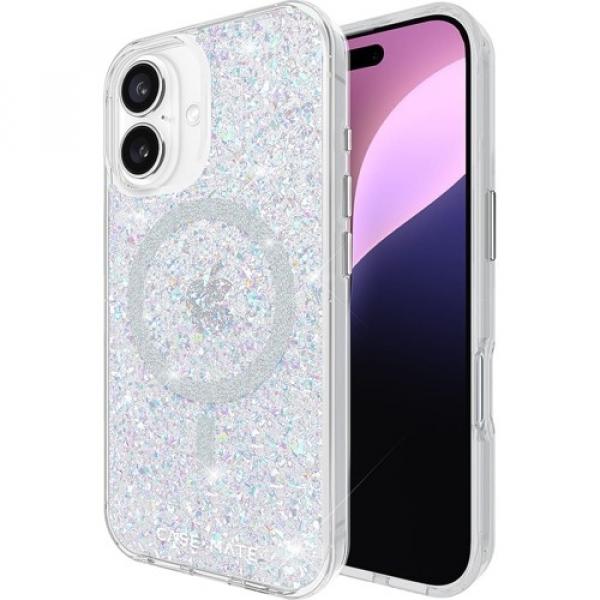 Etui Case Mate Twinkle Mag do iPhone 16, wielokolorowe błyszczące