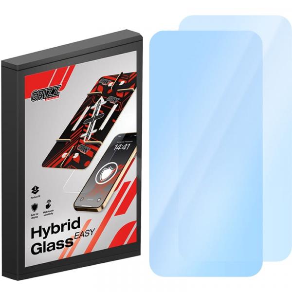 Szkło hybrydowe na ekran Grizz HybridGlass Easy do Google Pixel 8a z aplikatorem, 2 sztuki