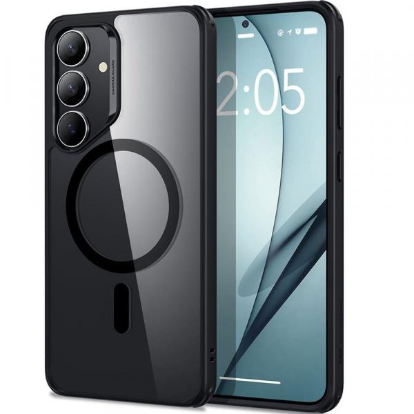 Etui ESR Classic Hybrid Halolock do Galaxy S25 Plus do MagSafe, przezroczyste z czarną ramką