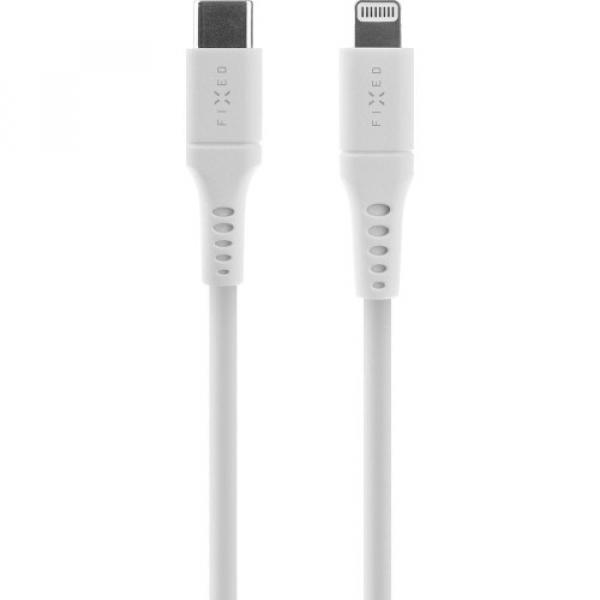 Kabel Fixed Liquid Silicone USB-C / Lightning 60W 0.5 m, biały