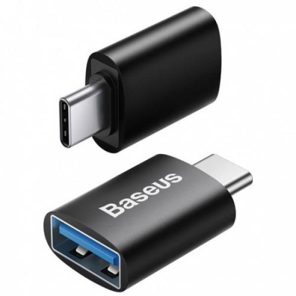 Baseus Ingenuity, Mini OTG adapter, przejściówka USB-C na USB-A, czarna