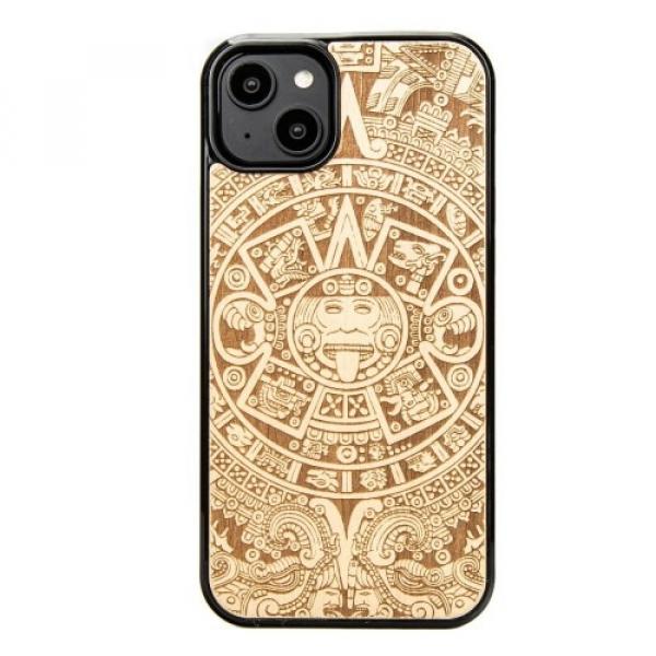 Drewniane etui do iPhone 14 Plus, Bewood Kalendarz Aztecki Aniegre