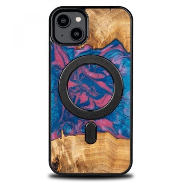 Drewniane etui do iPhone 14 Plus, Bewood Unique Neons Vegas do MagSafe