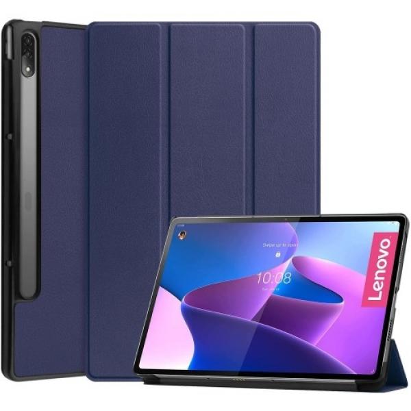 Etui Bizon Case Tab Croc do Lenovo Tab P12 Pro, granatowe