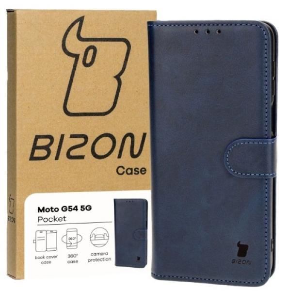 Etui z klapką Bizon Case Pocket do Motorola Moto G54 5G / G54 Power, granatowe