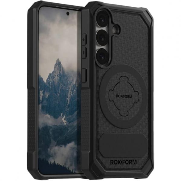 Etui Rokform Rugged do Galaxy S25 do MagSafe, czarne