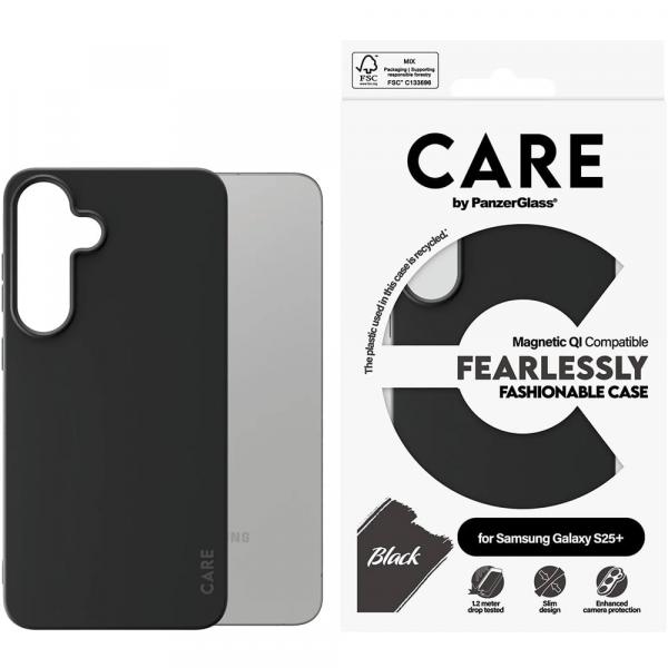 OUTLET: Etui CARE by PanzerGlass Fashion Qi do Galaxy S25 Plus, czarne
