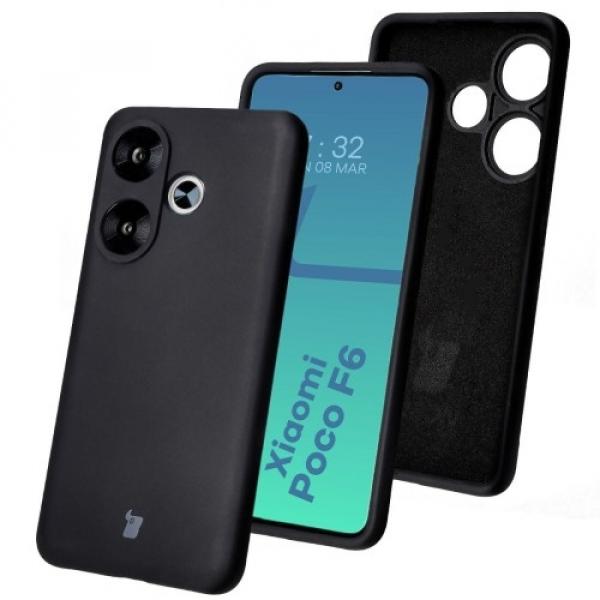 Silikonowe etui Bizon Soft Case do Xiaomi Poco F6, czarne