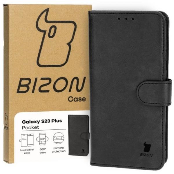 Etui z klapką Bizon Case Pocket do Galaxy S23 Plus, czarne