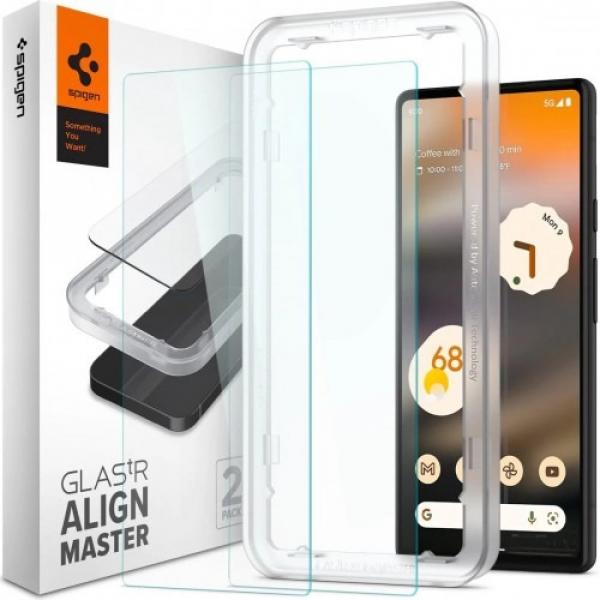 Szkło do etui Spigen Glas.tR Slim AM 2-Pack do Pixel 6A