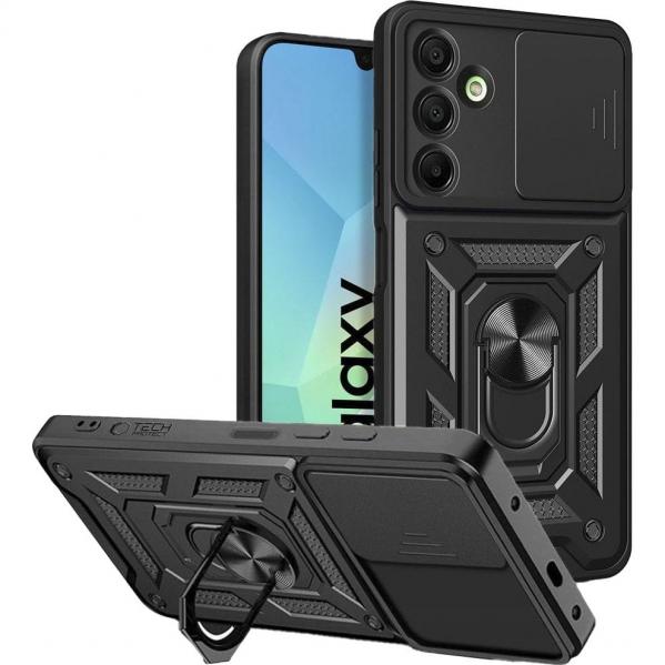 Etui z ringiem Tech-Protect Camshield Pro do Galaxy A26 5G, czarne