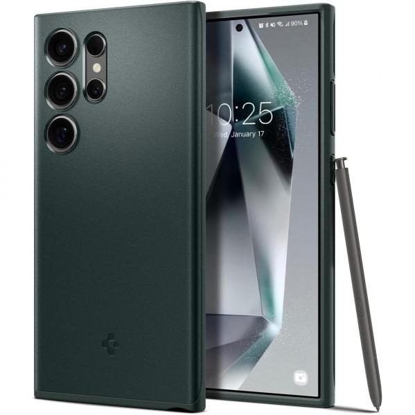 OUTLET: Etui Spigen Thin Fit do Galaxy S24 Ultra, zielone
