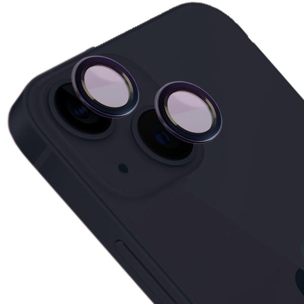 Szkło hartowane na aparat Bizon Glass Snap Lens do iPhone 13/13 Mini, 1 zestaw, czarna ramka