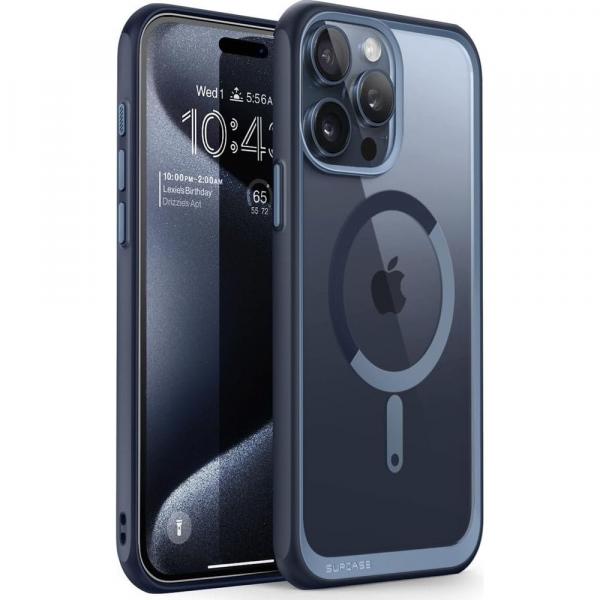 OUTLET: Etui pancerne Supcase UB Mag z MagSafe do iPhone 15 Pro, przezroczysto-niebieskie