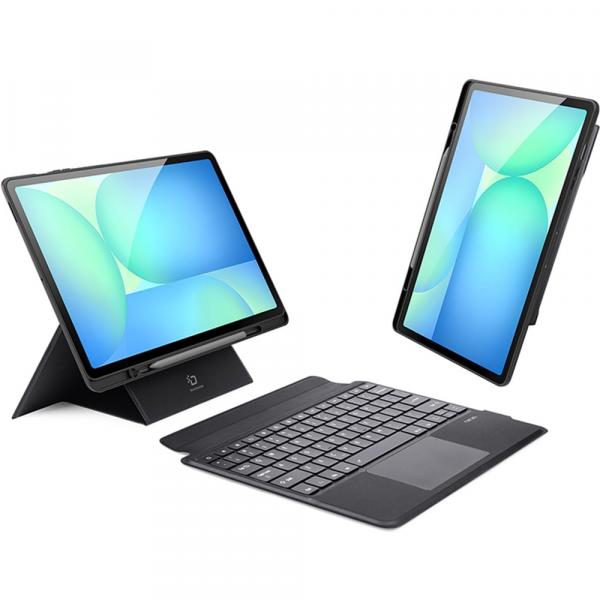 Etui z klawiaturą Bluetooth Dux Ducis (DK Series) do Galaxy Tab S10 FE Plus, czarne