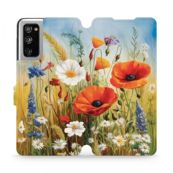 Etui z klapką do Galaxy S20 FE, Mobiwear Book, łąkowe kwiaty