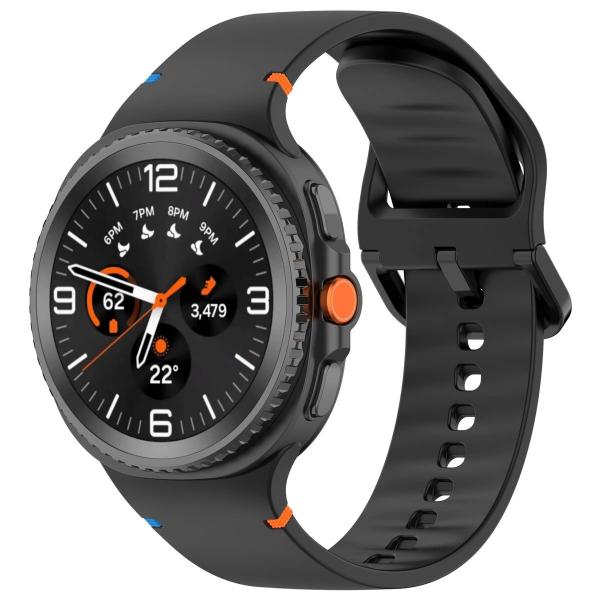 Silikonowy pasek Bizon Strap Watch Silicone G do Galaxy Watch 8 / 8 Classic, czarny