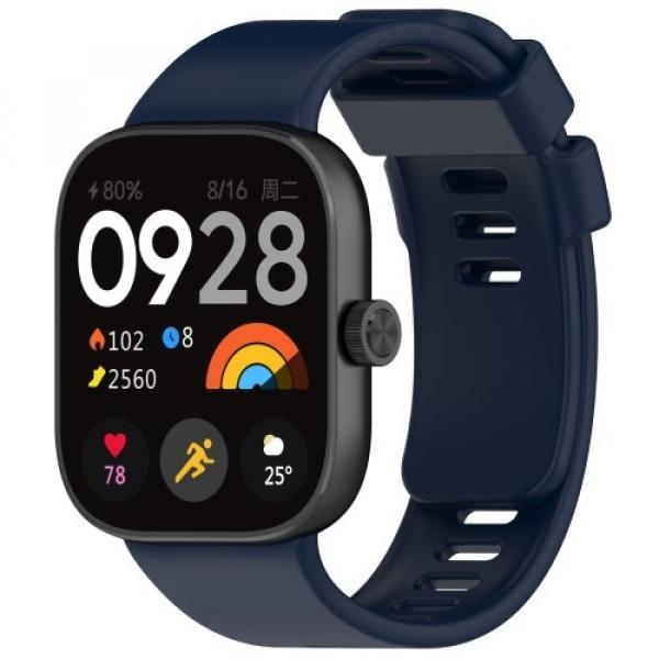 Pasek Bizon Strap Watch Silicone B do Redmi Watch 4 / Xiaomi Smart Band 9 Pro / 8 Pro, granatowy