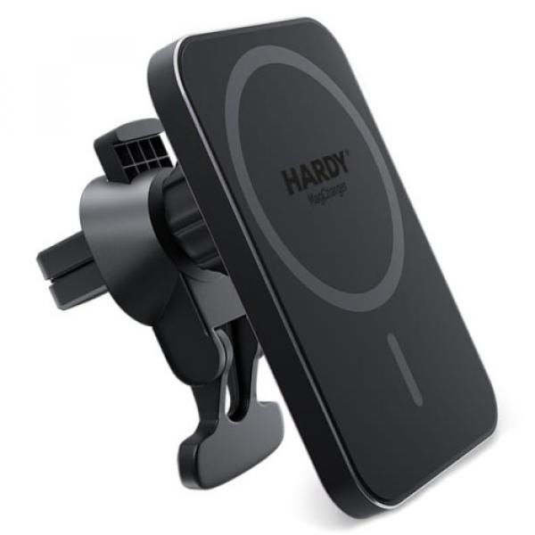 Uchwyt samochodowy / ładowarka indukcyjna 3mk Hardy Charger 15W, MagSafe, czarny