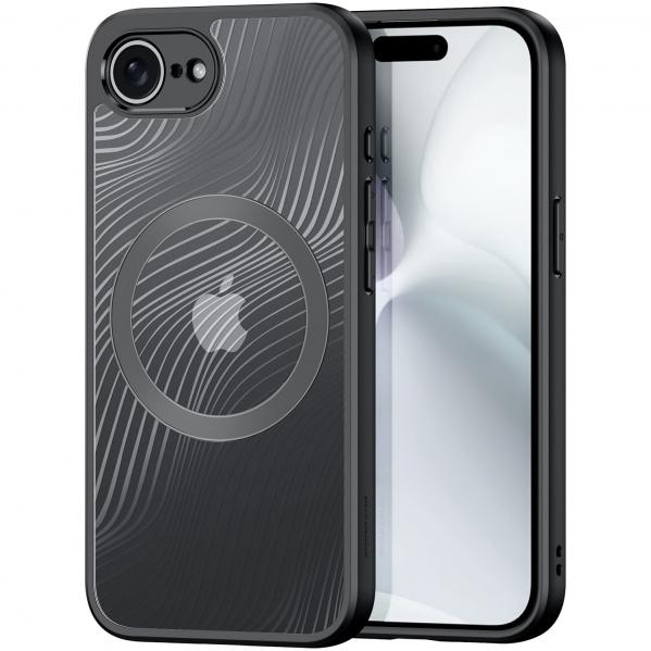 Etui Dux Ducis Aimo Mag do iPhone 16e, czarno-przezroczyste