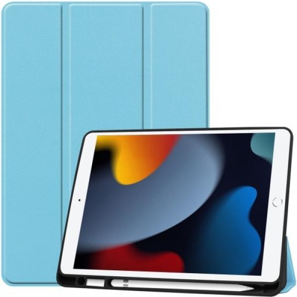 Etui Bizon Case Tab Lizard do Apple iPad 9/8/7 10.2 2021/2020/2019, błękitne