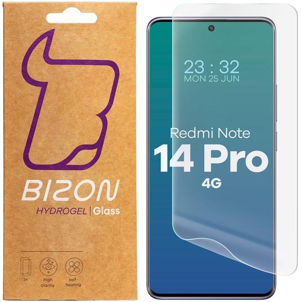 Folia hydrożelowa na ekran Bizon Glass Hydrogel Front do Xiaomi Redmi Note 14 Pro 4G, 2 sztuki
