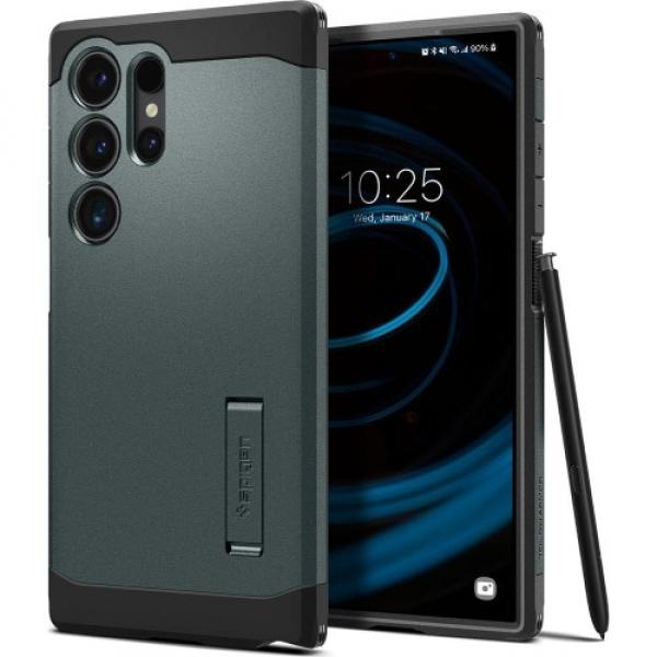 Etui Spigen Tough Armor do Galaxy S24 Ultra, zielone
