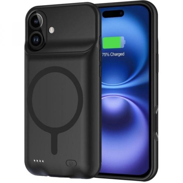 Etui z powerbankiem Tech-Protect PowerCase 7000mAh do iPhone 16 do MagSafe, czarne