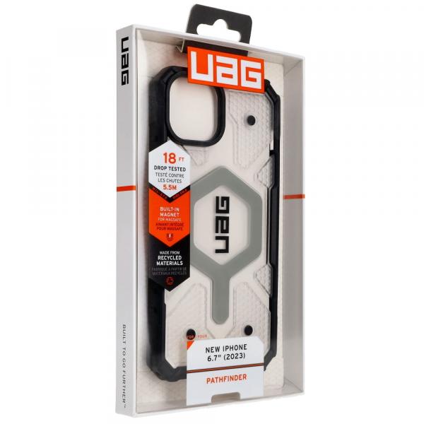 OUTLET: Etui pancerne Urban Armor Gear Pathfinder MagSafe do iPhone 15 Plus, przezroczyste