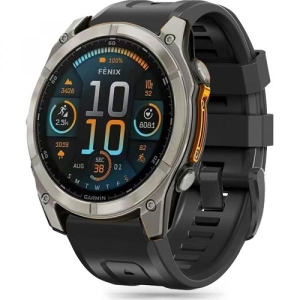 Pasek Tech-Protect Silicone, QuickFit 22mm do Garmin Fenix 8 (47 mm) / E / 7 Pro / 7 / 6 Pro / 6, czarny