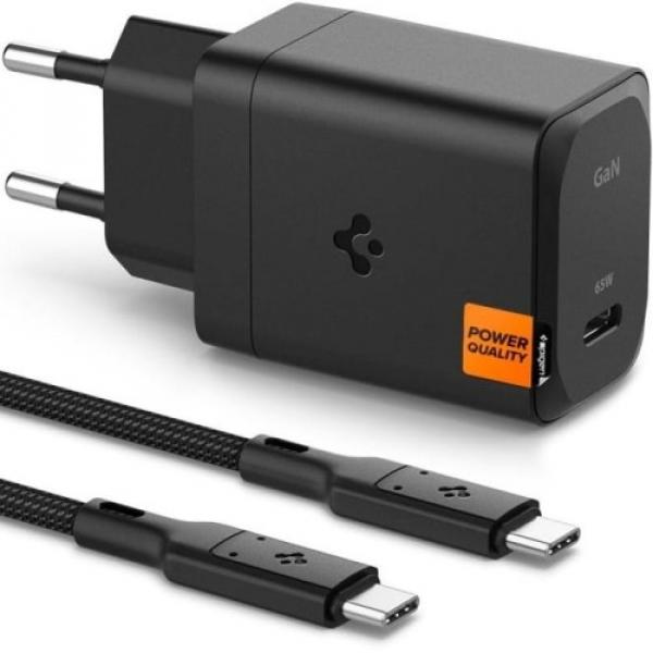 Ładowarka sieciowa Spigen ArcStation Pro GaN 651 1x USB-C PD, 65W, czarna