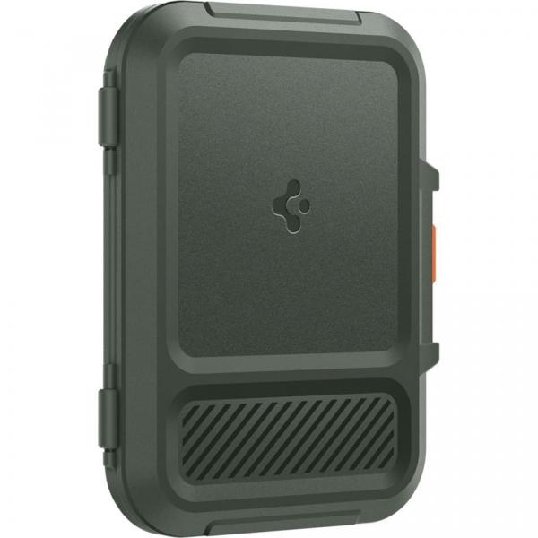 Portfel na karty, banknoty Spigen LockFit Wallet do MagSafe, zielony