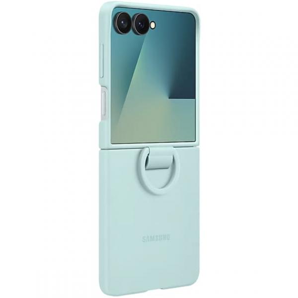 Etui Samsung Silicone Case Ring do Galaxy Z Flip7, miętowe