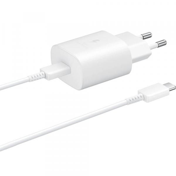 Ładowarka sieciowa Samsung Travel Adapter PD 25W, USB-C + kabel, biała