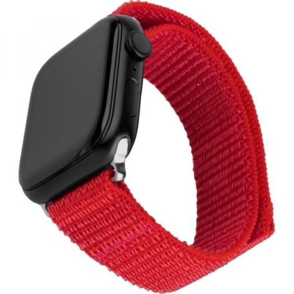 Nylonowy pasek Fixed Nylon Sporty Strap do Apple Watch 49/46/45/44 mm, czerwony