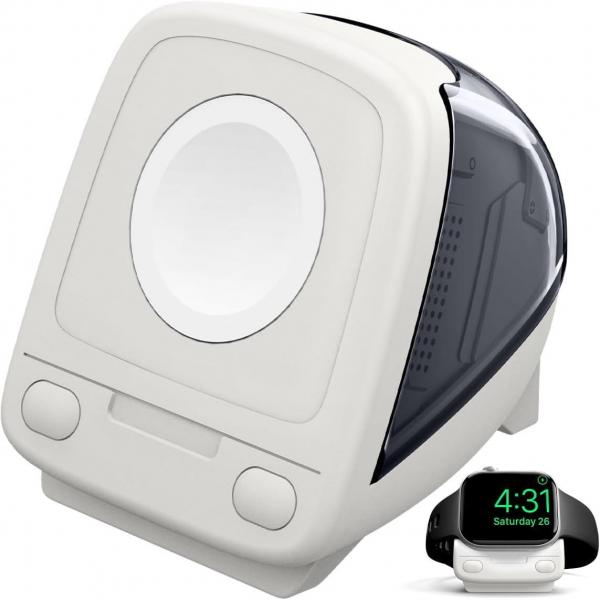 Stacja dokująca, podstawka, stojak Spigen Classic C1 Stand do ładowarki Apple Watch, szara