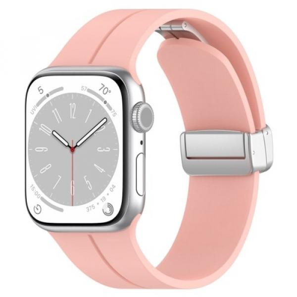 Silikonowy pasek Bizon Strap Watch Silicone do Apple Watch 38/40/41/42mm, różowy