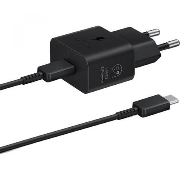 Ładowarka sieciowa Samsung EP-T2510XB 25W Fast Charge + kabel USB-C, czarna