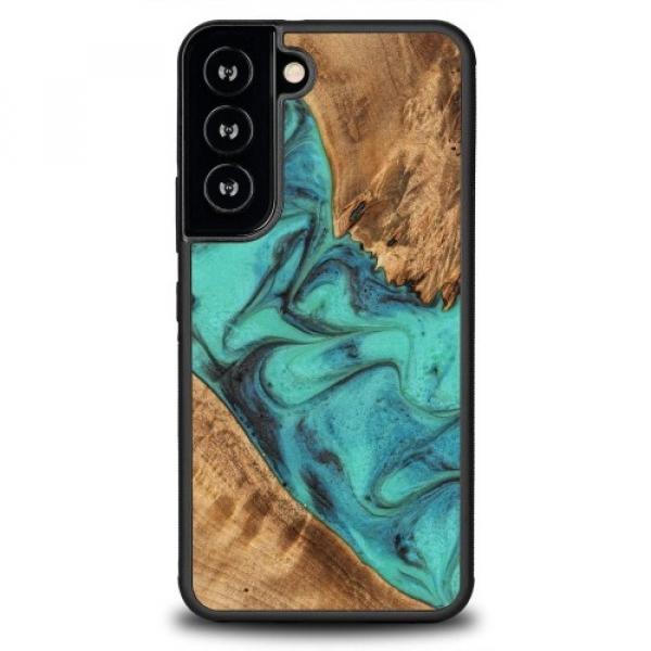 Drewniane etui Bewood Galaxy S22, Turquoise