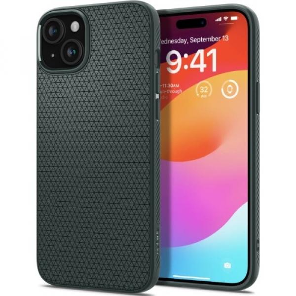 Etui Spigen Liquid Air do iPhone 15 Plus, zielone