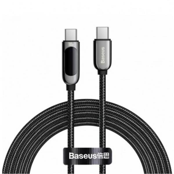 Kabel Baseus Display 100W 5A USB-C do USB-C 2m, czarny