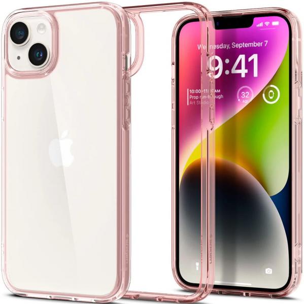 OUTLET: Etui Spigen Ultra Hybrid do iPhone 14 Plus, przezroczysto-różowe