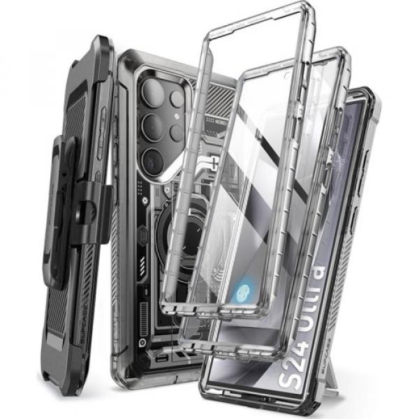 Etui Supcase UB Pro SP+noSP do Galaxy S24 Ultra, przydymione wzorzyste